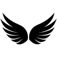 A graceful silhouette of wings icon, perfect for adding elegance to any design vector