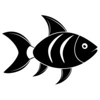 3D Black Fish with Dynamic Motion Render vector