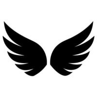 stunning silhouette of wings icon, perfect for adding a touch of elegance to your designs. This high-quality illustration is ideal for various creative projects vector