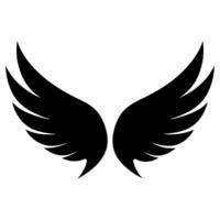 An elegant wings silhouette icon, ideal for adding sophistication to your artwork vector