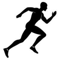 Active running figure icon for fitness and exercise related graphic designs vector