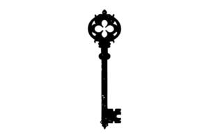 Old Key Silhouette Vintage Design vector