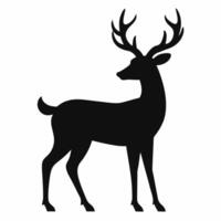 Detailed Deer Silhouette Artwork Ideal for Graphics and Prints vector