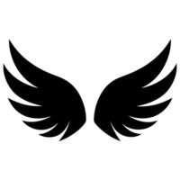 Uncover a striking wings icon silhouette, perfect for adding elegance to any design. This premium illustration is ideal for diverse creative uses vector