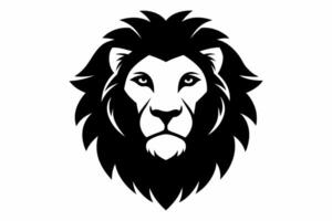 Lion Face Silhouette Design for Logos and Graphics vector