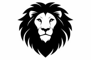 Bold Lion Head Silhouette Art for Print and Digital Use vector