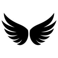 Find a gorgeous silhouette of wings icon, perfect for infusing elegance into your work. This high-quality illustration fits multiple creative needs vector