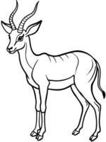 Elegant Gazelle Silhouette Artwork for Various Creative Projects and Designs vector