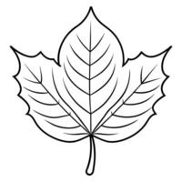 Chestnut Leaf Silhouette in Straight Form Ideal for Sleek and Modern Designs vector