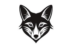 Detailed Fox Head with Decorative Background Art vector