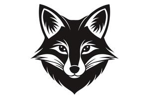 Elegant Fox Head with Stylish Background Illustration vector