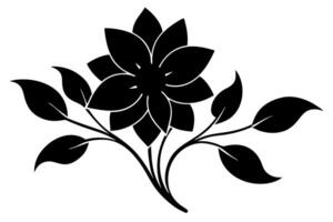 Elegant Floral Patterns Silhouette clean vector