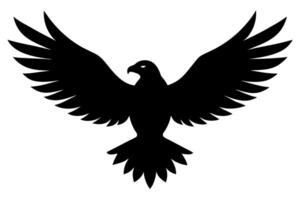 Majestic Eagle in Flight Silhouette for Creative Projects vector