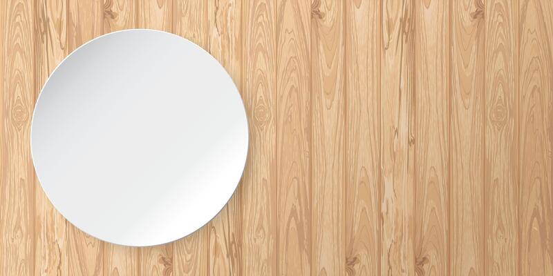 3D circle sheet white color paper cut style with cut timber panels graphic rectangle background illustrated have blank space. Wooden whitewashed texture pattern with white circle frame template.
