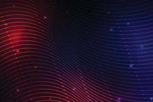 Technology abstract line art background banner design with lighting effect vector