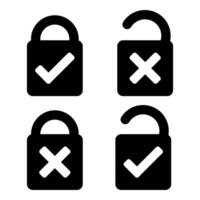 Key icon,lock Key, unlocked key ,concept of Correct lock and Wrong lock vector