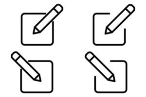 Edit thin line icon illustration for your project. vector