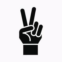 victory hand sign design vector