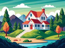 3d real estate illustration design vector