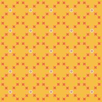 Seamless geometric pattern in orange and red colors vector