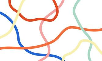 Abstract hand drawn colorful lines background. Design template for print, card, web banner, packaging vector
