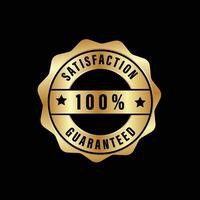 Customer satisfaction guarantee icon design golden color vector