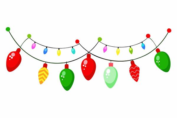 Bright Christmas Lights Graphics for Holiday Design Projects Ideal for Greeting Cards, Logos, Illustrations, Gift Tags, and Unique Seasonal Branding to Illuminate Your Festive Creations
