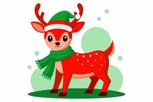 Adorable Christmas Deer Graphics for Holiday Design Projects Ideal for Logos, Illustrations, Gift Tags, and Unique Seasonal Branding to Add Festive Cheer to Your Creative Work vector