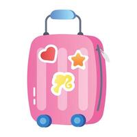 A flat style icon of luggage vector