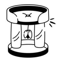 Scratching post icon in drawing style vector