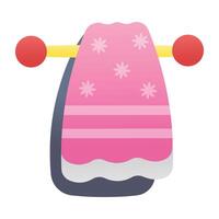A flat style icon of towel vector