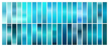 Turquoise Gradient Set for Light to Bright Colors vector