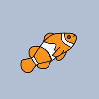 illustration Clown Fish. design Clown Fish. Clown Fish Ocean Cartoon design illustration and icon for website, digital and print vector