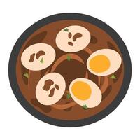 Egg curry with coconut base vector