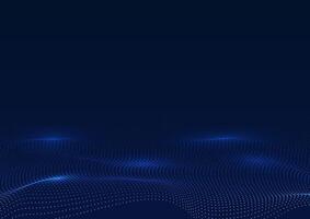 Abstract background technology. Layered flowing point particle waves. Represents the huge amount of data being processed by cyber technology. Illustration, vector