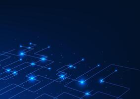 Abstract Background Technology. Interconnected Circuits. Data technology is transmitted to the network server that stores and processes system files. illustration, poster, illustration. vector