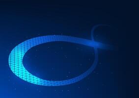 Abstract background technology, infinity symbol inside geometric shapes with sparkles, represents the world economic development of infinite technology, illustration, , wallpaper vector
