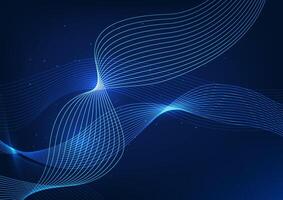 Abstract background technology , overlapping waves, data transmission to the file processing system, with high speed and multiple layers of data, illustration, , poster. vector