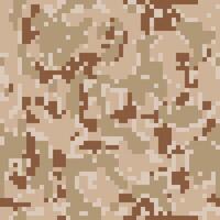 Digital pixel camouflage seamless pattern for your design. desert color camouflage, fabric vector