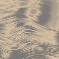 Copper metal wavy vibrant background. Striped shift texture. Moire interference effect. Line variable hypnotic contrast, bronze background vector