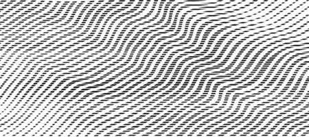 Reticulated texture of lines and moire effect. Linear background with stabilized filling of intersecting white and black lines. Design template. Overlay pattern vector