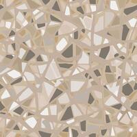 Texture of terrazzo floor, abstract brown seamless pattern. Marble tile surface area. Crack stone colored mosaic vector
