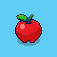 Pixel art Apple fruit game asset design vector