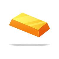 Gold bar isolated on white background. vector