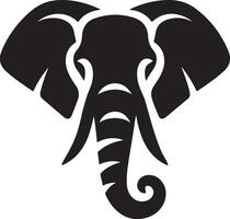 Elephant Head Silhouette Stock Illustrations vector