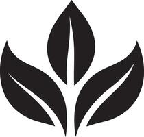 Black silhouette of branch with leaves vector