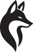 image of a fox head on white background vector