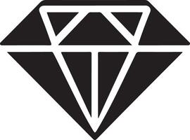 Diamond Icon Black Color Stock vector