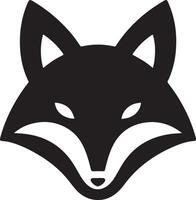 Fox head silhouette Royalty Image vector
