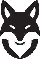 Fox head illustration silhouette image vector